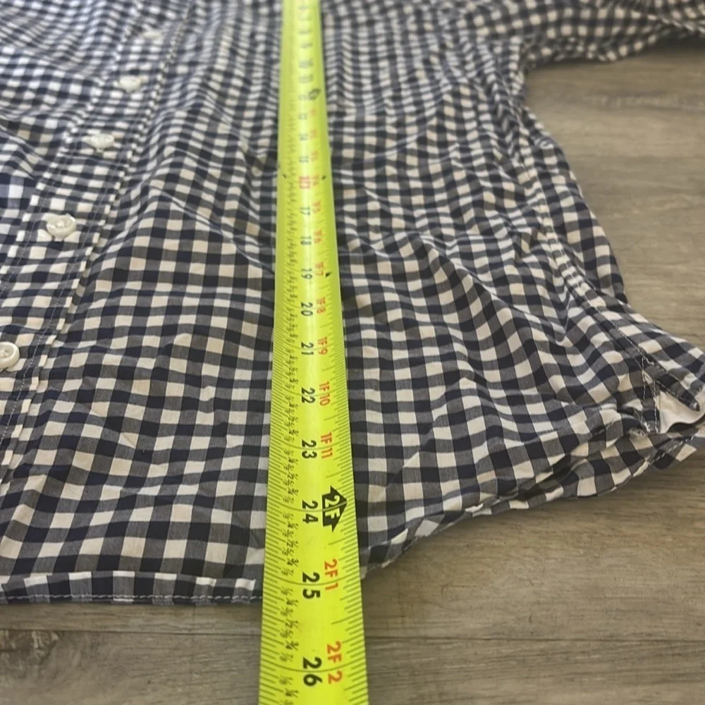 J Crew Ludlow Navy blue  Gingham Long Sleeve Button Up Shirt - S